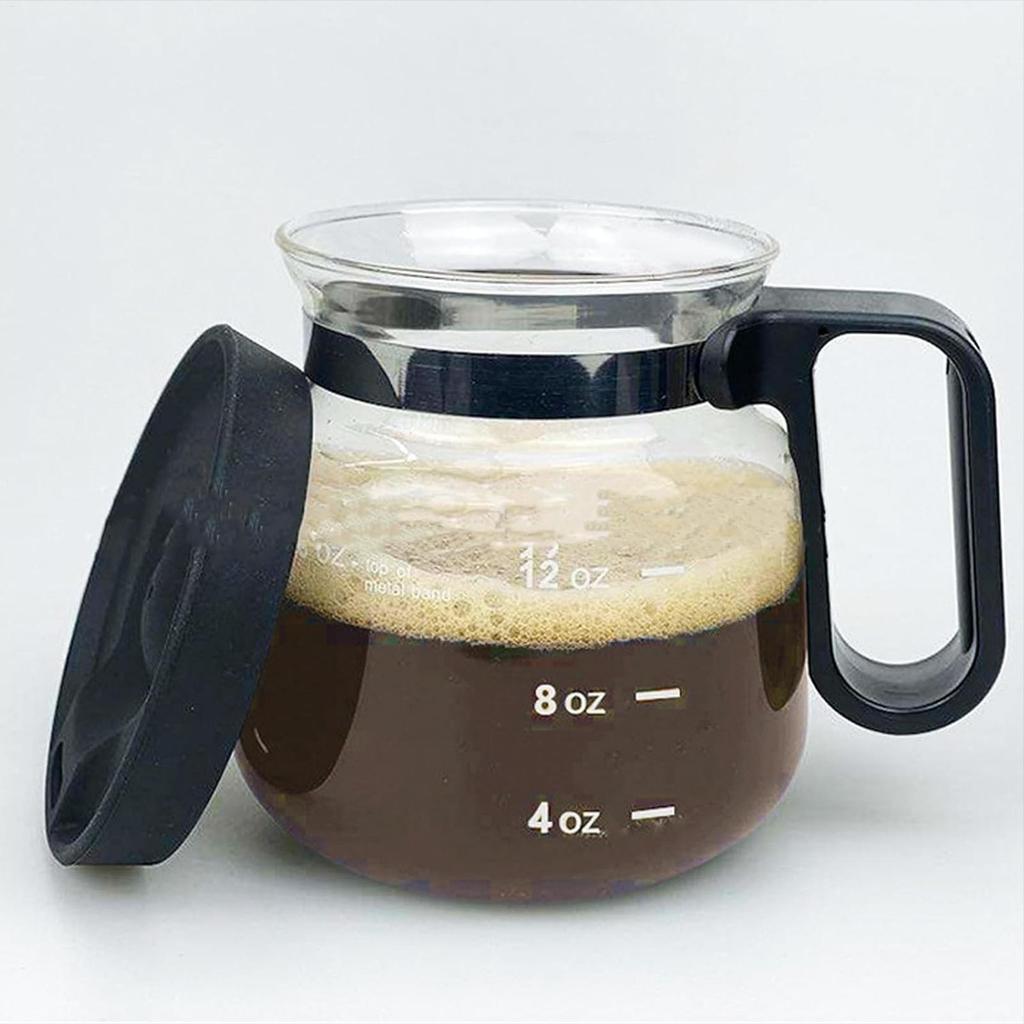 16oz Travel Coffee Cup Glass Mugs Clear Glass Coffee Mugs Pot Drinking Cups with Lid Coffee pot shaped coffee cup large capacity