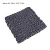 Knitted Chunky Plush Sofa BLANKET Warm Soft Super Big Bulky (Grey 60 * 60cm / 23.6 * 23.6in)