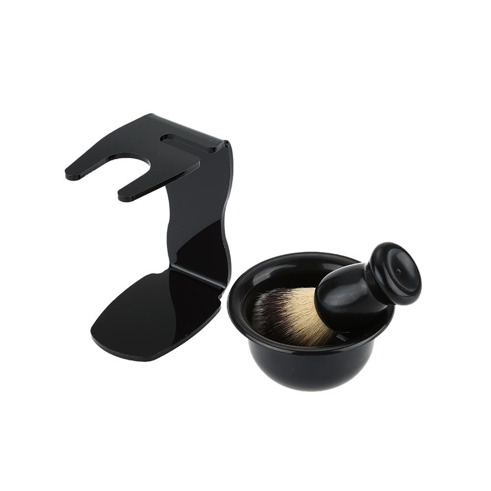 3PCS Nylon Bristle Beard Shaving Tool 2-in-1 Design Shaving Brush Stand New Shaving Brush Set Home