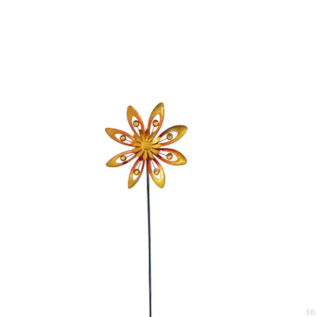 Garden Wind Spinner Yard Windmill Landscape Kinetic Sculpture Metal for Flower Bed