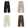 Retro Cotton Casual Pants With Pleats And Drawstring Waist For Men