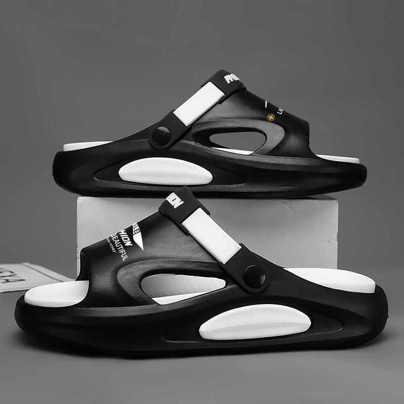 Sandals, light and breathable beach shoes, one-word soft-soled casual driving slippers