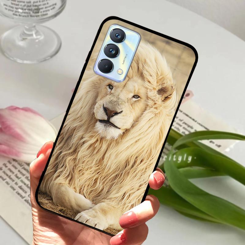 For cover Realme GT Master Case Edition Animal Cartoon Soft Silicone Funda for Realme GT Master Explorer Phone Cover Black Coque