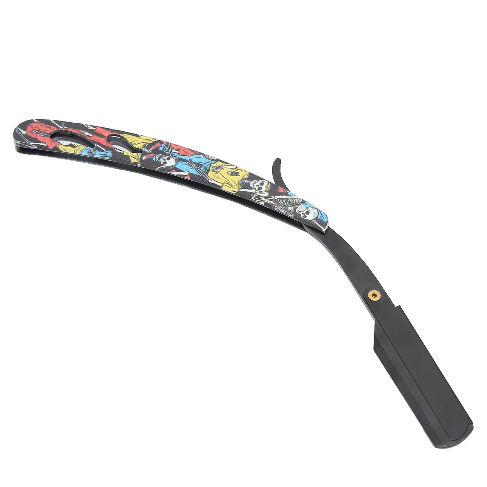 

Мужская опасная бритва из нержавеющей стали, ручная бритва для бороды, триммер, черная (Без лезвия)