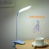 LED Clip-on Desktop Desk Lamp USB Rechargeable Lighting Eye Protection Night Light Bedroom Bedside Student Reading Lamp