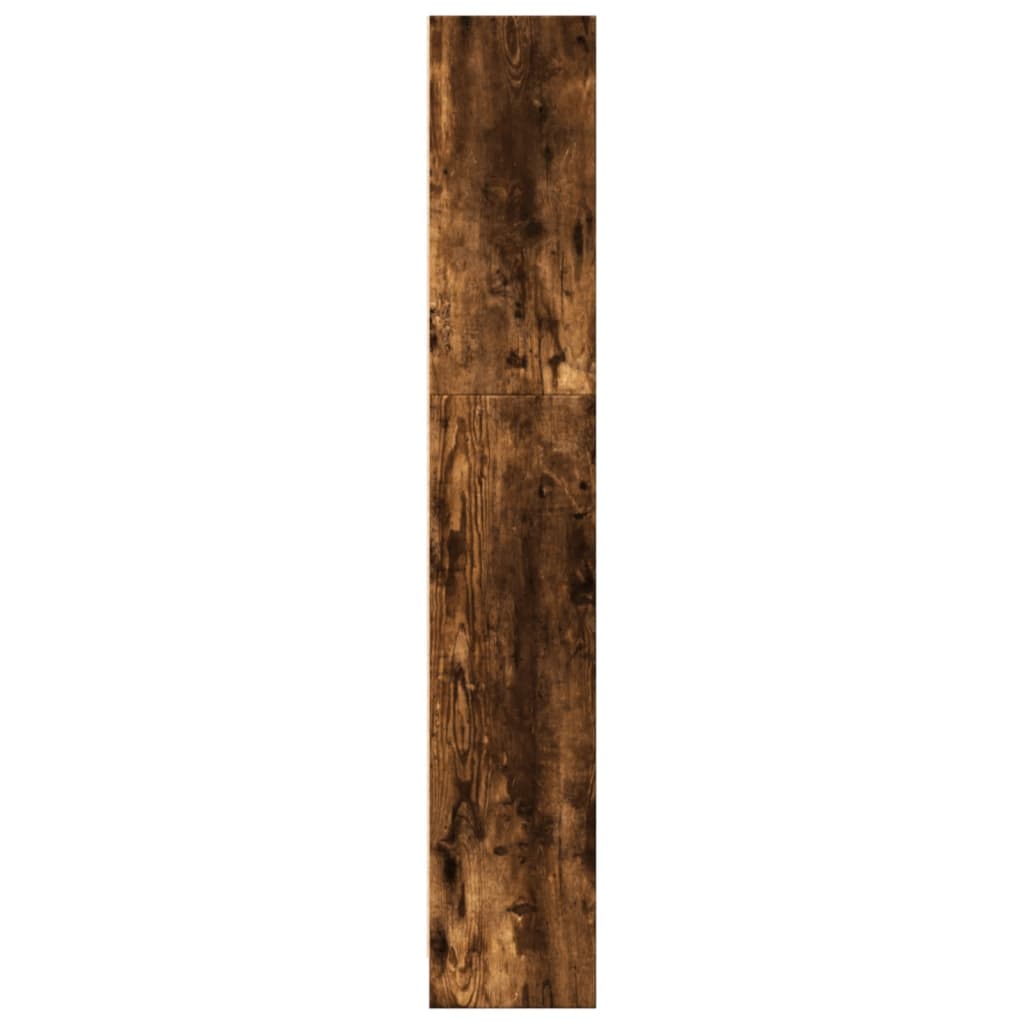 Vidaxl Regał, Przydymiony Dąb, 40X24X143 Cm, Materiał Drewnopochodny