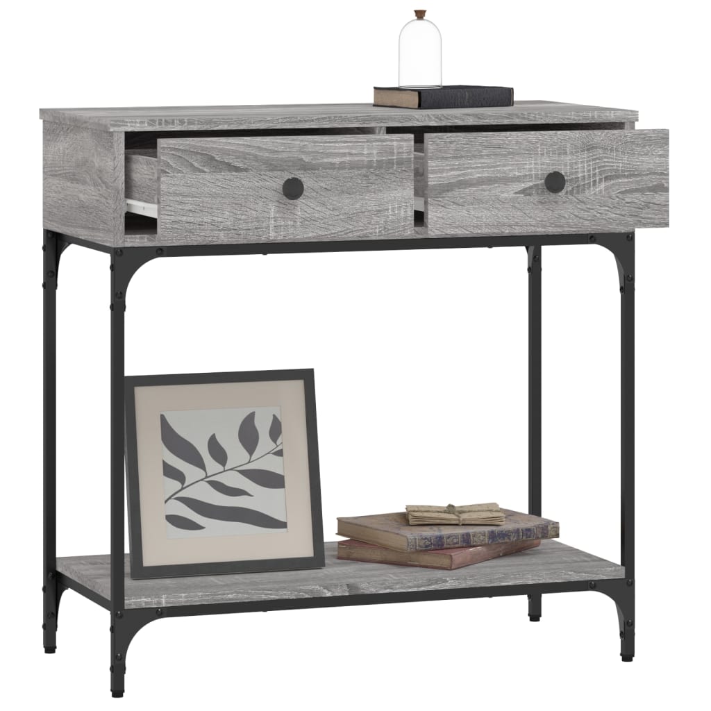 Console Table Grey Sonoma 75 x 34.5 x 75 cm Particleboard