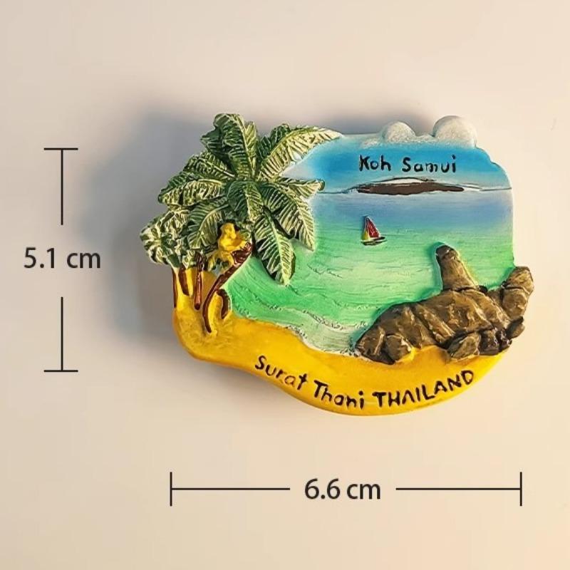 Thailand Souvenirs Chicken Island Fridge Stickers Bangkok Phuket Tak Changwat Krabi Koh Samui Fridge Magnets Wedding Gifts