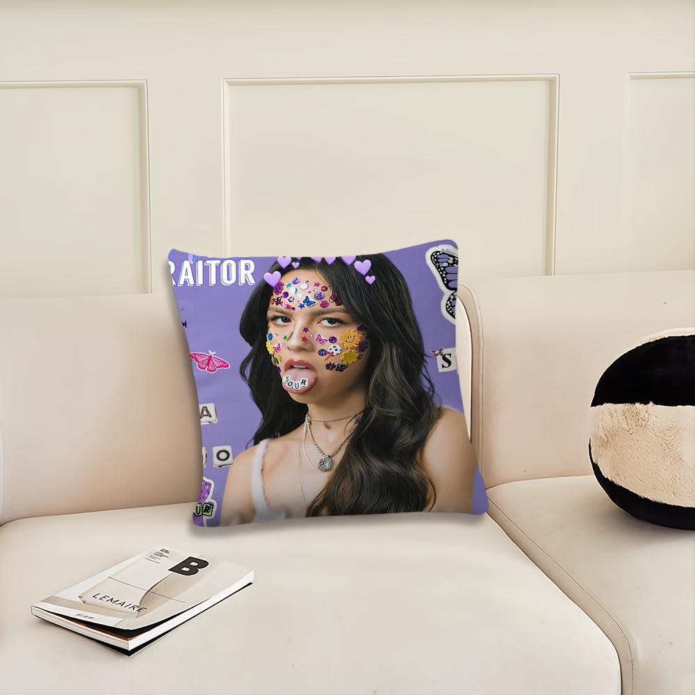 Singer O-Olivia R-Rodrigo Pillow Case Living Room Home Sofa Office Shop Cover Printing Comfort Decoration Nordic Simplicity