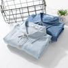 Summer Casual Denim Short Sleeve Shirts Men Clothing Pure Cotton Slim and Thin Soft Streetwear