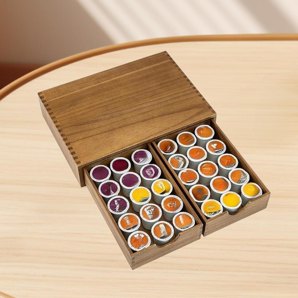 Coffee Pod Drawer Coffee Station Coffee Pod Organizer Capsule Drawer Coffee Pod Holder for Home Bar Kitchen Office Countertop