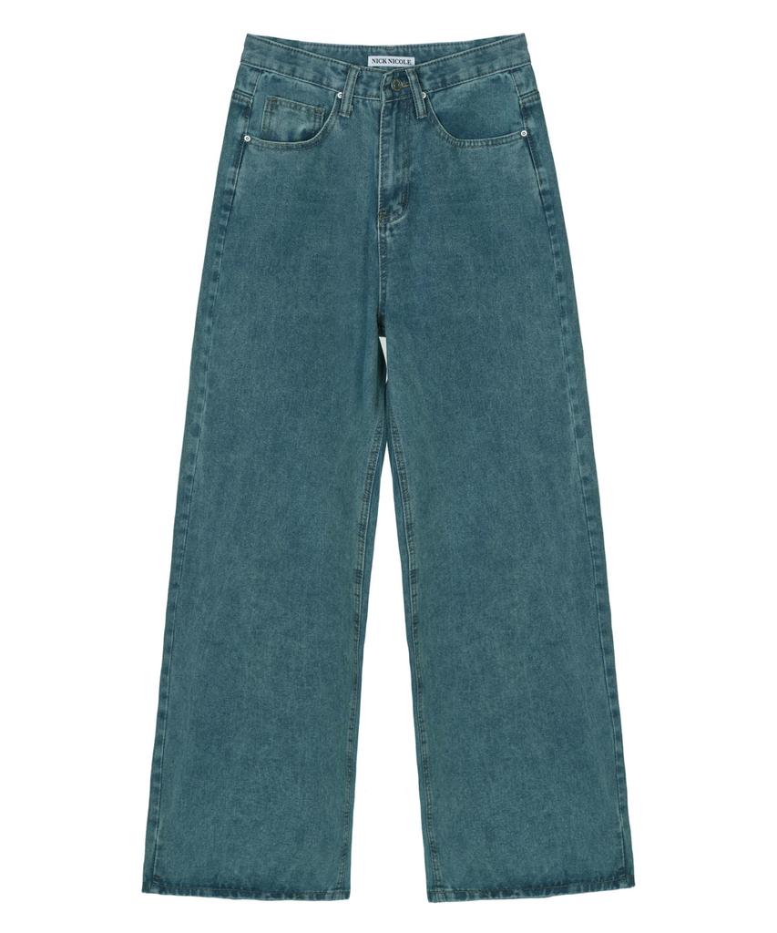Nigaennikol Vintage Washed Straight Denim Pants_Vintage Blue