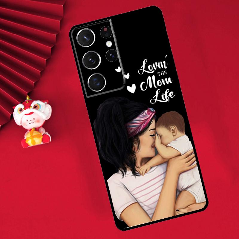 Super Dad Mom Baby Girl Twin Case For Samsung Galaxy S26 S25 S24 Ultra S21 S20 S22 S23 Ultra S10 Plus S25 FE Cover Funda