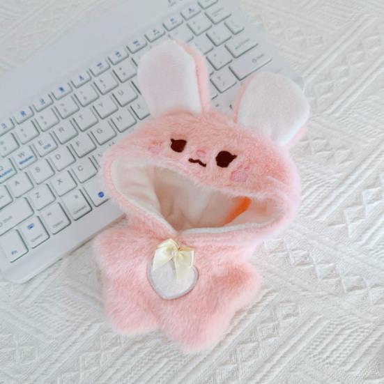 10CM Doll Jumpsuit Hooded Hat Mini Bodysuit Cute Cartoon One-piece Set Soft Cloth Cotton Stuffed