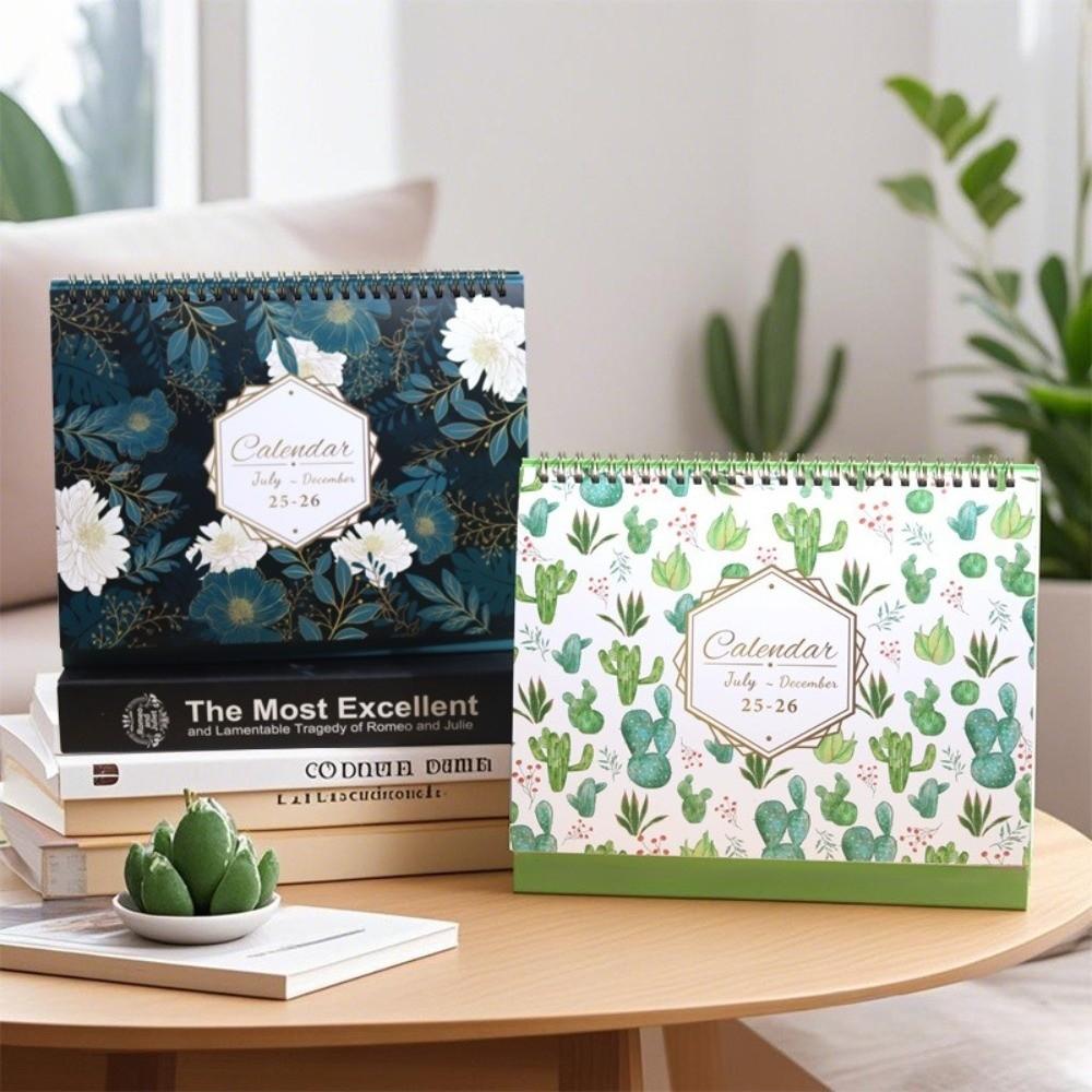 Small Size 2026 Desk Calendar Exquisite Design Flip Style Desktop Calendar Academic Flip Calendar For Student Home