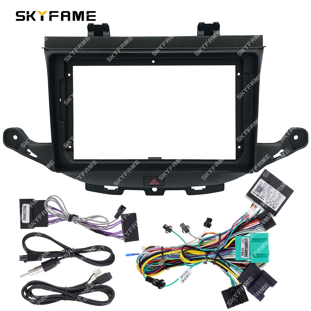 SKYFAME Car Frame Fascia Adapter Decoder Android Radio Dash Fitting Panel Kit For Buick Verano GS Opel Astra K Crossland