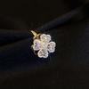 Party Jewelry Windmill Women Finger Rings Four-leaf Clover Rings Korean Style Spinning Zircon Rings