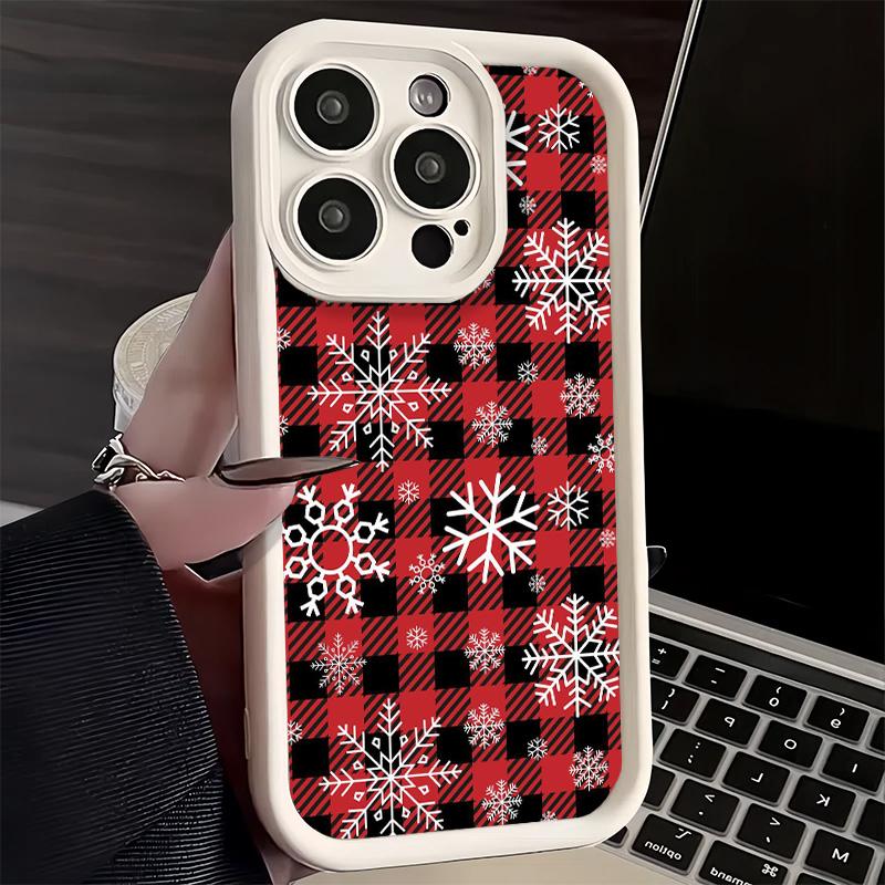 Phone Case for iPhone 17 Air 16E 15 16 Pro Max Snow Snowflake Winter Cold Cover 14 Plus 13 12 Mini Soft Shell Silicone Fundas