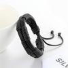 Color Woven Leather Trend Bracelet, Simple Style Men And Women Couple Bracelet, Personalized Versatile Student Hand Rope