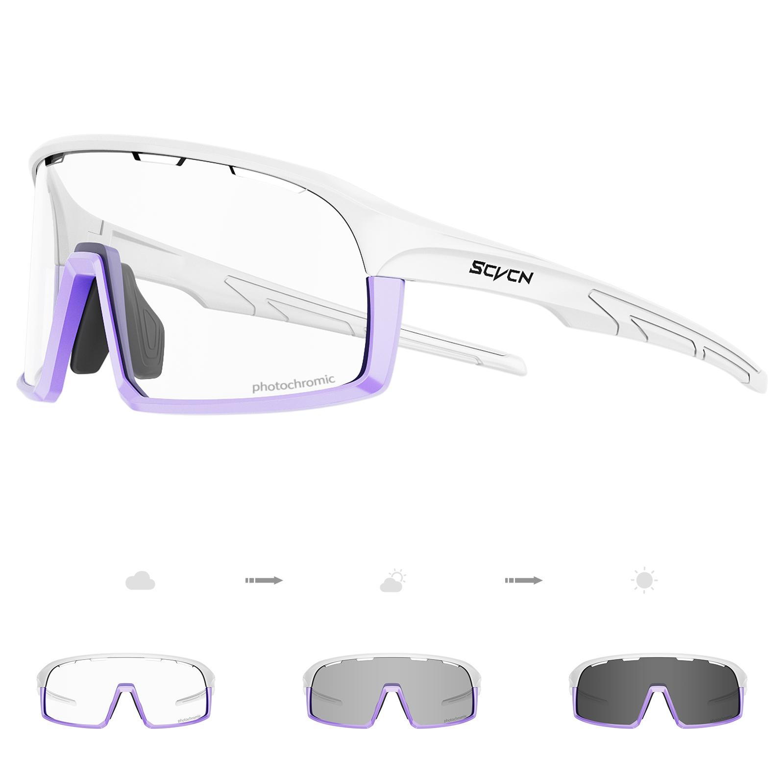 

SCVCN Men Women Riding Windproof Goggles Photochromic Outdoor Sports Glasses UV400 Protection Glasses MTB Road Bike Sunglasses