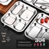 Commercial 304 Stainless Steel Divided Food Tray