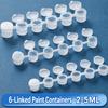 Compact Design Plastic Empty Paint Strip 6/8 Connected 2ml 3ml 5ml Paint Pots Refillable Paint Storage Cups Gouache