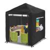 Outdoor Kids Playhouse Cover with Zippers Window Waterproof UV-Resistant Simple Installation Playhouse Protector Cover
