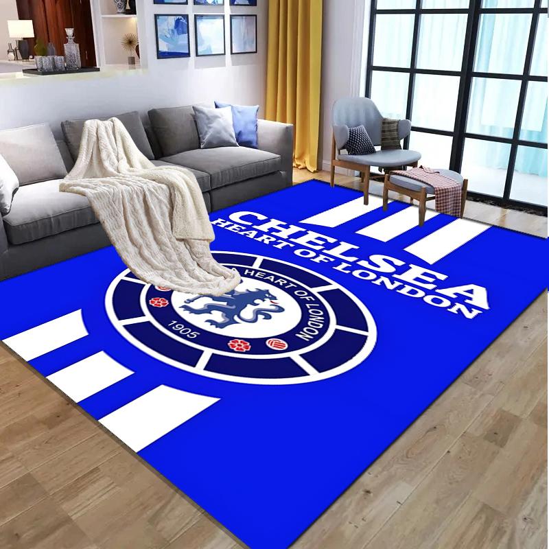 Football Club F.C Pattern Rug, Indoor/Outdoor Mat, for Picnic, Gameroom, Bedroom, Office, Living Room, Home Decor Carpet, Birthday Gift