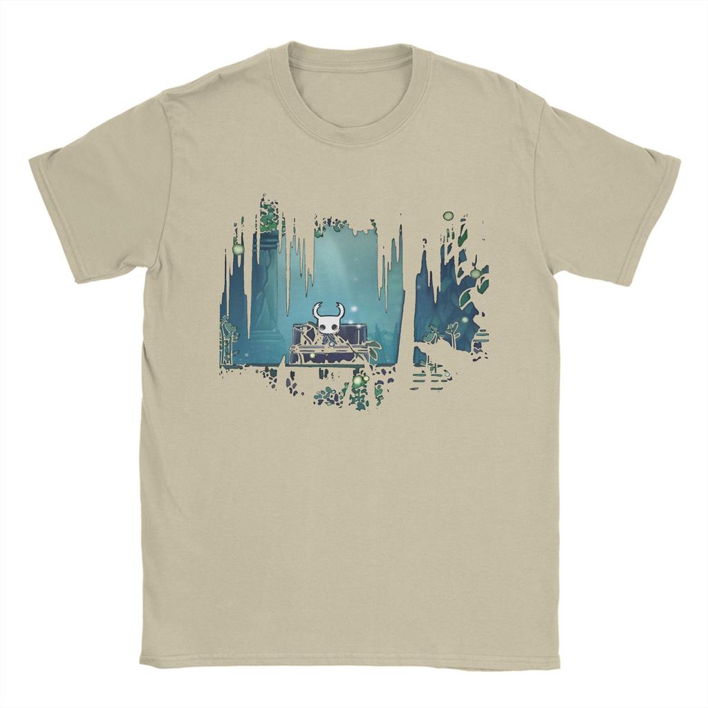 Hollow Green Hollow Knight T-Shirts Humorvolle Reine Baumwoll-Tees Rundhals Kurzarm T-Shirts Grafisch bedruckte Kleidung