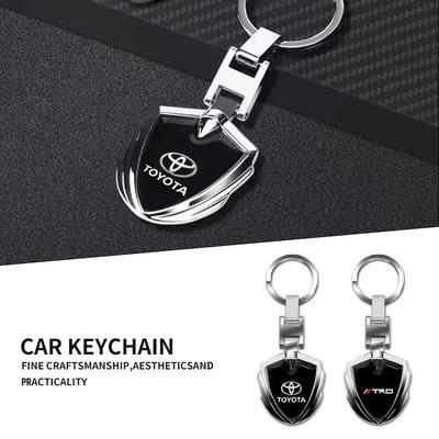 Metal Car Styling Keychain Key Chain Key Rings Pendant For TRD GR Corolla Yaris Aygo GT86 Prius RAV4 Camry Auris