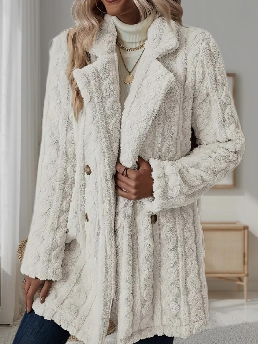 

Women s Plush Coat, Comfortable Casual Warm Long Sleeve Blazer with Lapel XXL