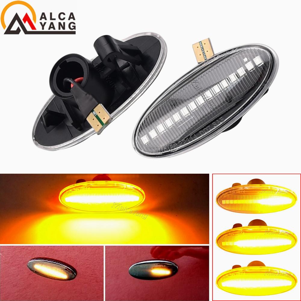 2Pcs Side Marker Turn Signal Lights LED Dynamic For Mercedes-Benz Smart Fortwo/Forfour 453 2015 2016 2017-2019 Car Accessories