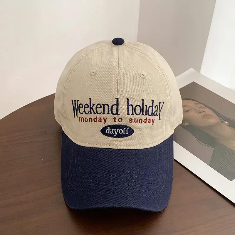 

WTEMPO Винтажные повседневные бейсболки для путешествий с вышивкой для пары, весна-лето, однотонные универсальные спортивные кепки с козырьком 1pc темно-синий