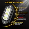 Car LED License Plate Light DC 12V To 24V Waterproof 6 LED License Plate Lamp Taillight Truck SUV Trailer Van RV Boats Accessory