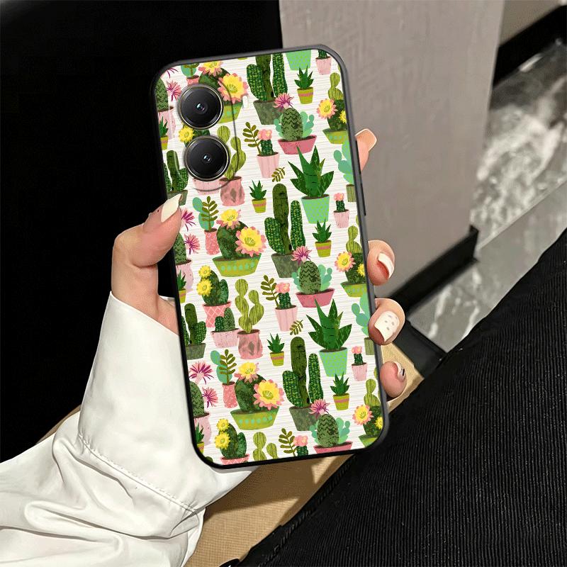 

Cactus Pattern Soft Phone Case for Xiaomi Poco X5 X6 X7 X8 Pro Max X3 F7 F8 Ultra M8 M7 M6 M5 Redmi 15 15C 14C 13C 12C X4 F6 Xiaomi Poco F6 Pro