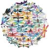50Pcs Colorful Dragonfly Stickers Waterproof Car Laptop Phone Luggage Scrapbook Guitar Decorations Gifts