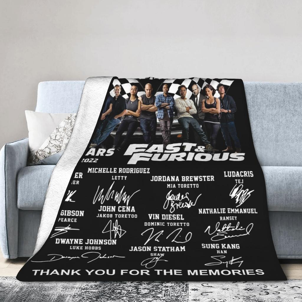 Fast and Furious Ride Or Die Blanket Coral Fleece Plush Decoration Breathable Warm Throw Blanket Sofa Office Plush Thin Quilt