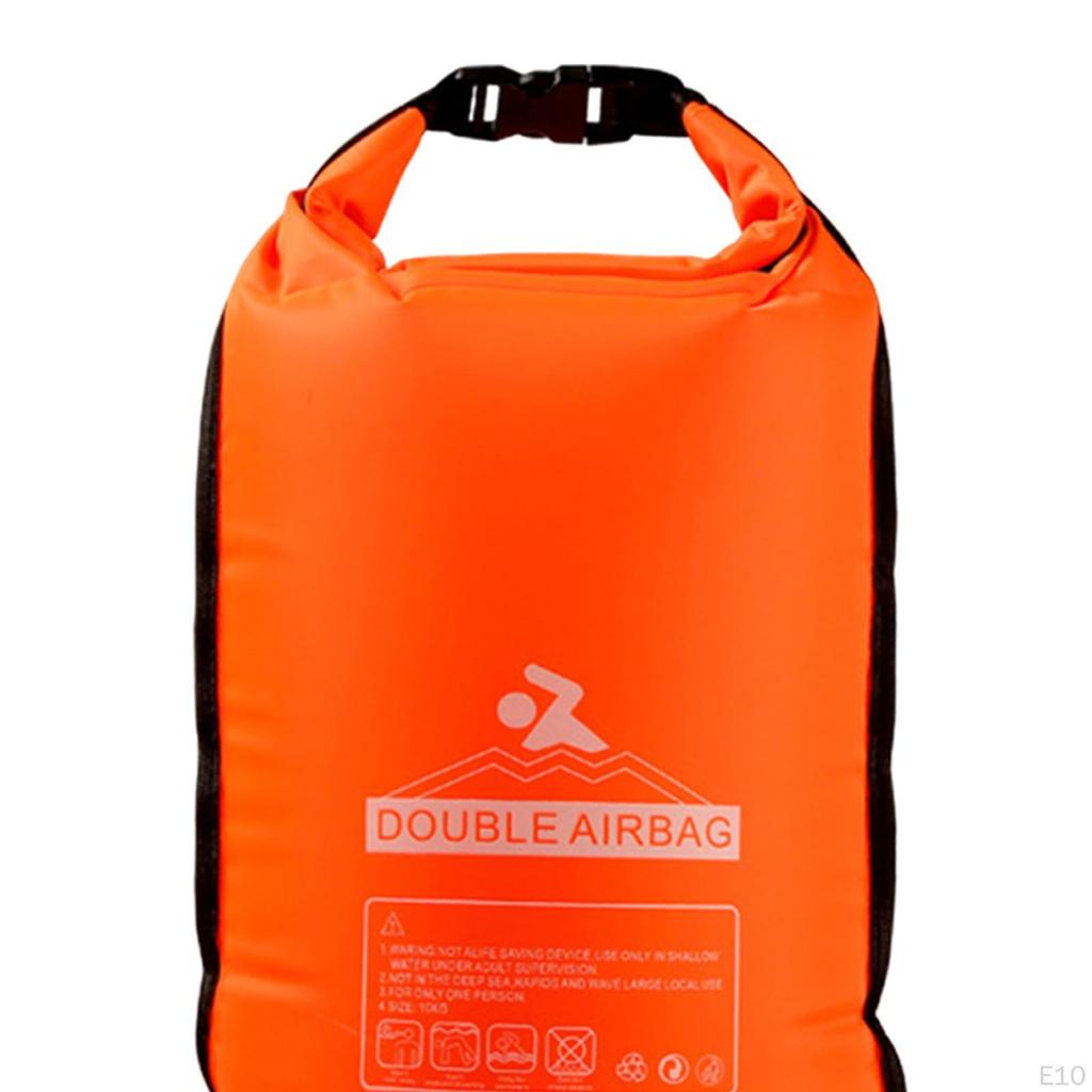 Wasserdichter Packsack Robust für Offenes Wasser Doppel-Airbag PVC Camping Angeln Rafting