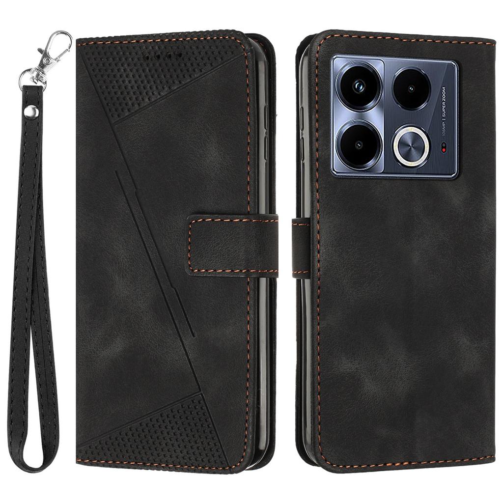 For Infinix Note 40 Anti-Scratch Leather Phone Shell Triangle Imprinted PU Leather Wallet Phone Case