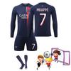High-quality Paris Home Soccer Kit Long Sleeve Pants Socks Suitable For Children And Adults