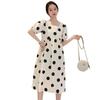 Fashionable Polka Dot Maternity Summer Dresses - High-End, Fresh, Loose, Medium-Length Skirts for Going Out