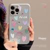 Ins Electroplating Love Diy Stickers for IPhone16 Super Hot 17promax for Apple 13 Mobile Phone Case 14 Full Package