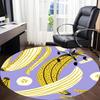 1pc Banana Slices Chair Carpet for Office, Non slip, Soft and Durable Office Rug