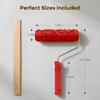 DIY Wall Texture Roller 7 Inch Embossed Pattern Paint Roller with Grip Handle for Accent Walls, Wall Finish Work, and Washable Use