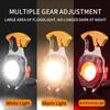 7 Light Modes Keychain Work Light 1600Lumen With Folding Bracket COB Flashlight Screwdriver Life-Saving Whistles