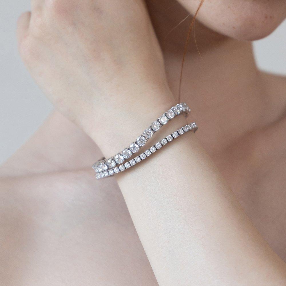 Surgical Line Cubic Bracelet Br2196 (3mm, 4mm, 5mm)