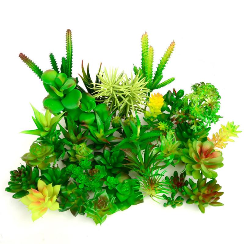 1Pc Small Artificial Succulents Fake Lotus Lithops Flower PVC Succulent Plants Wedding Party Home Floral Decoration