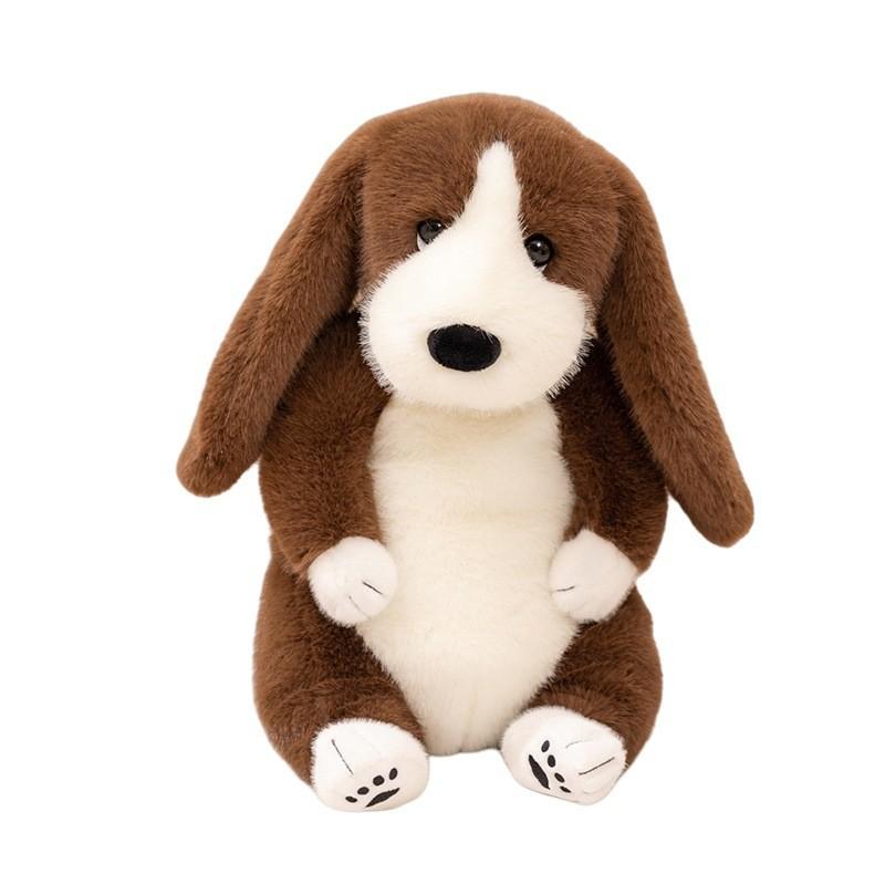 Dog Realistic Plush Toys Featuring Rottweiler And Basset Hound Styles For Gift