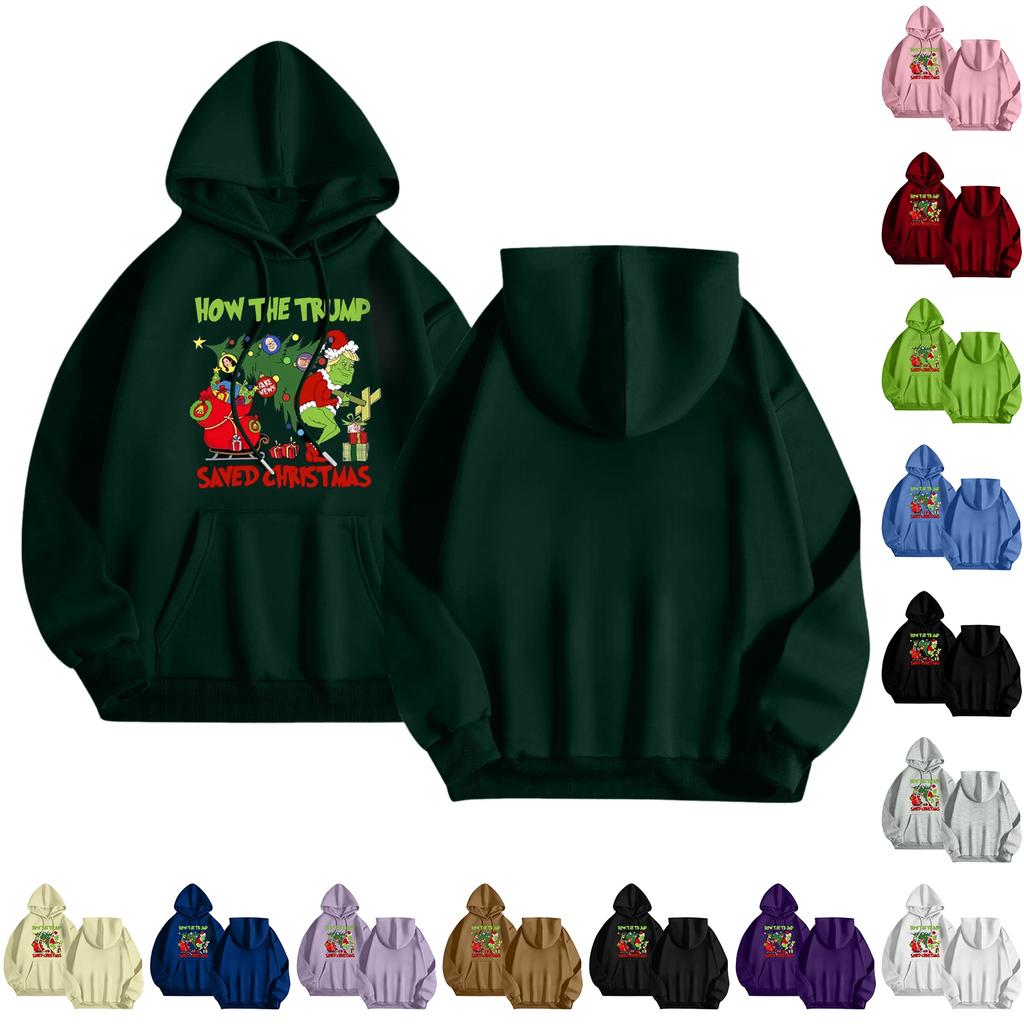 Women's Fashionable Casual Long-Sleeved Hooded Printed Sweatshirt
