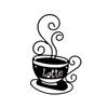 3Pcs Art Wall Hanging Metal Background Pendant Crafts Coffee Cup Wall Decoration  Gift